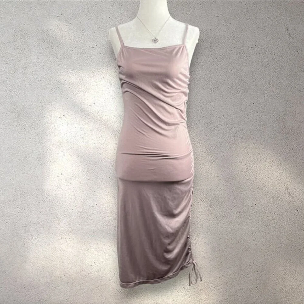 Free People Talk About It Mid-To-Mini Slip Women's M Purple Bodycon Chic Party